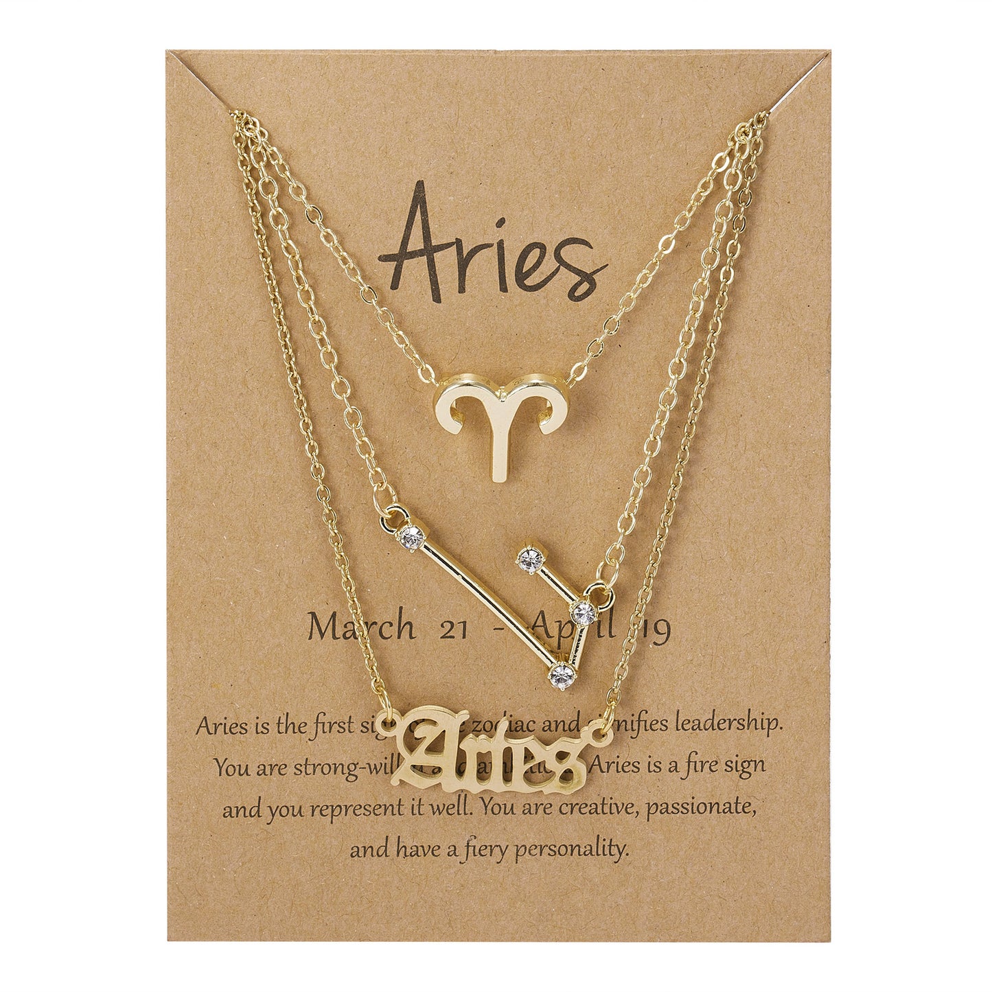 Zodiac Necklace 3 Piece Set