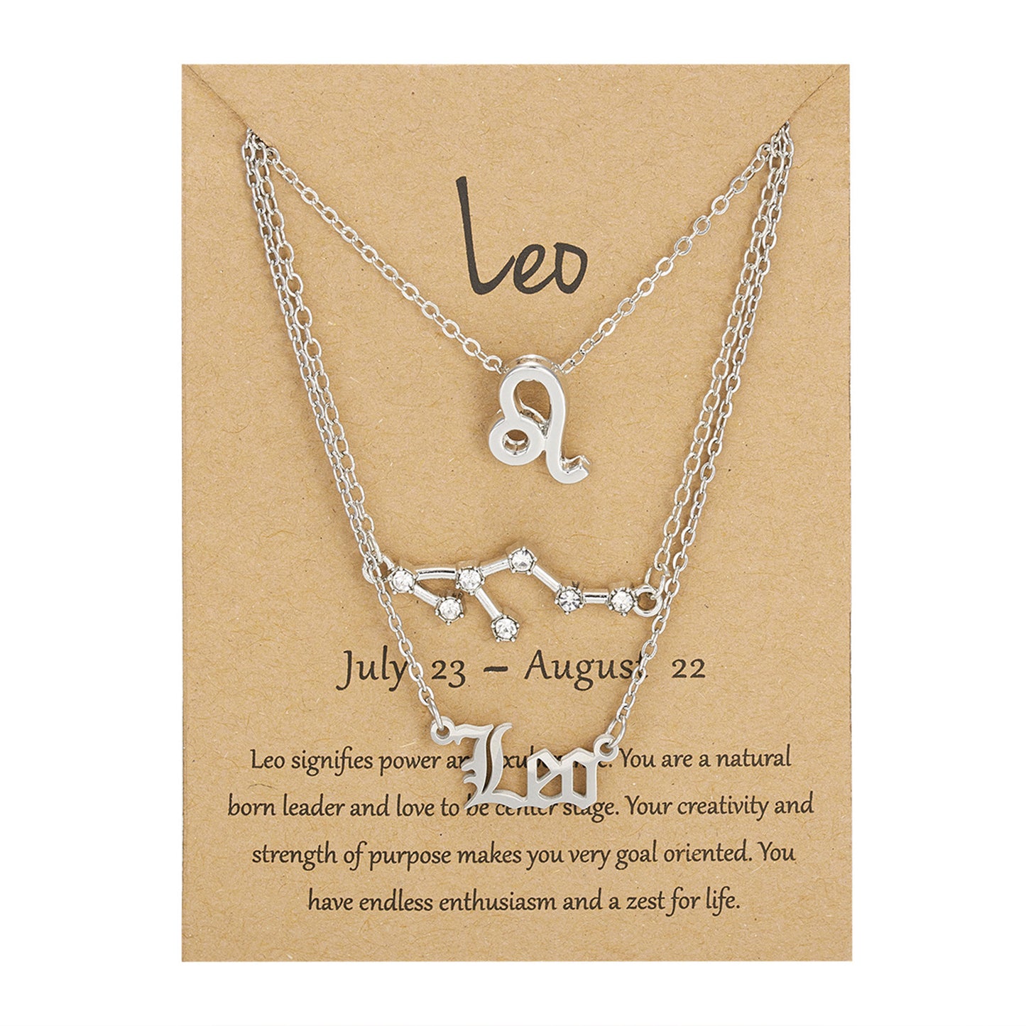 Zodiac Necklace 3 Piece Set