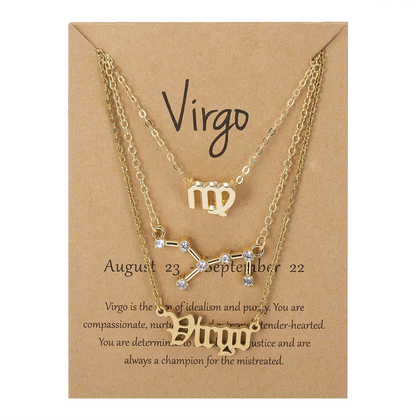 Zodiac Necklace 3 Piece Set