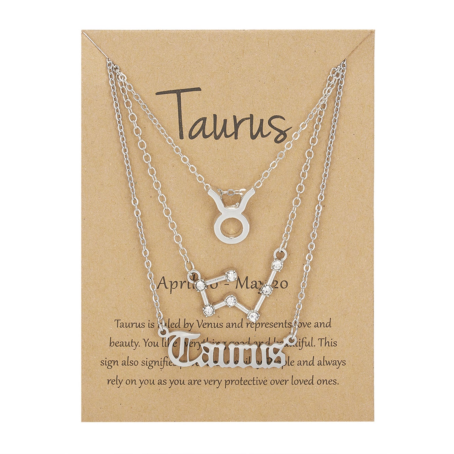 Zodiac Necklace 3 Piece Set