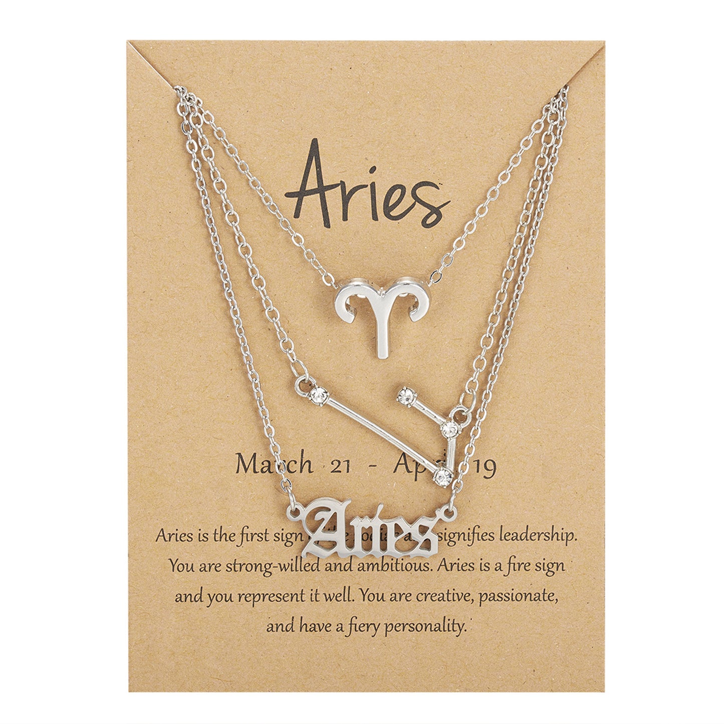 Zodiac Necklace 3 Piece Set